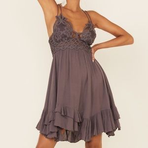 NWOT FP Adella Frilled Chemise Slip Dress